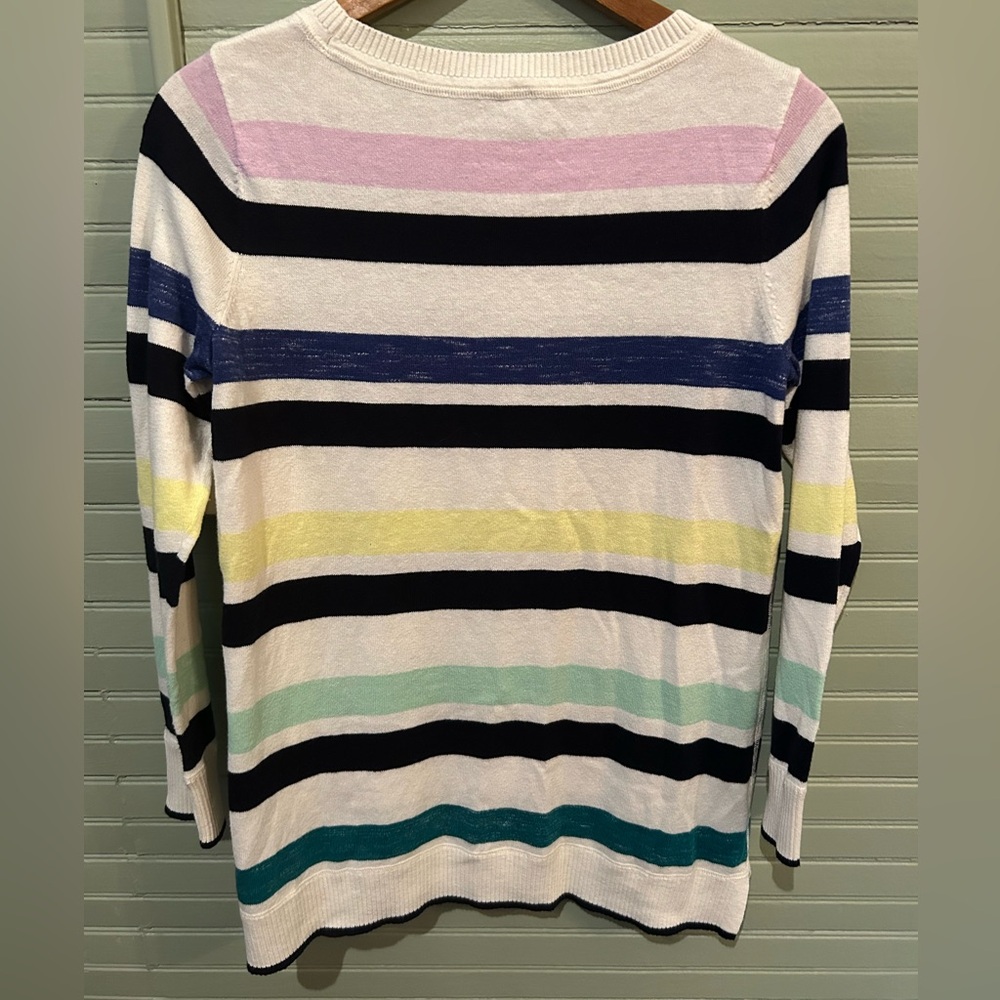 T By Talbots Women's Colorful Striped Sweater Siz… - image 4